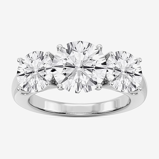 Love Lives Forever F / Si2 Womens 6 CT. T.W. Lab Grown White Diamond 14K Gold 3-Stone Engagement Ring