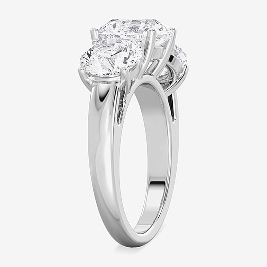 Love Lives Forever F / Si2 Womens 6 CT. T.W. Lab Grown White Diamond 14K Gold 3-Stone Engagement Ring