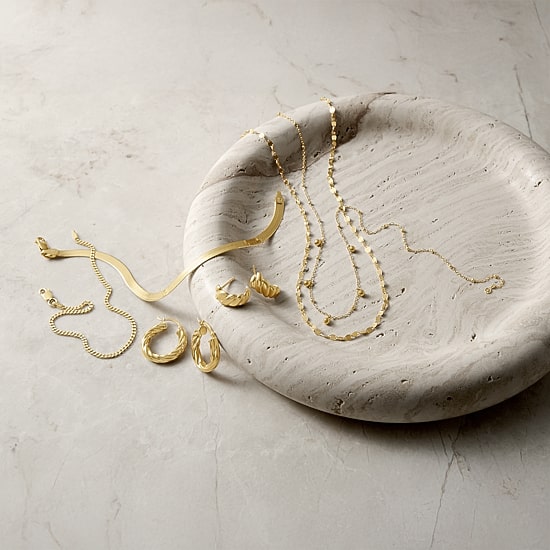 Womens 14K Gold Over Silver 2-pc. Necklace Set