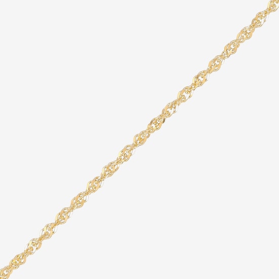 Limited Quantities! Womens 14K Gold 18 Inch Singapore Chain Necklace