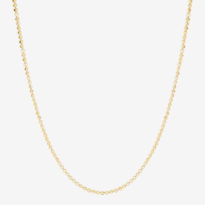 Limited Quantities! Womens 14K Gold Inch Bead Chain Necklace