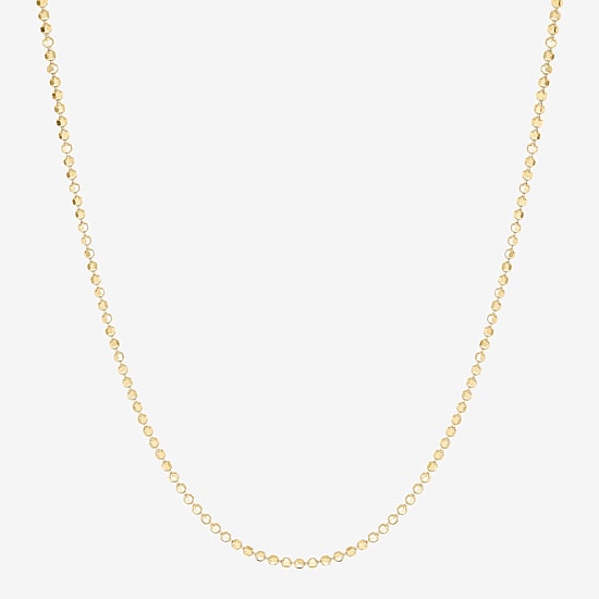 Limited Quantities! Womens 14K Gold 18 Inch Bead Chain Necklace