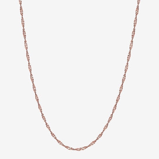 Limited Quantities! Womens 14K Gold 16 Inch Singapore Chain Necklace