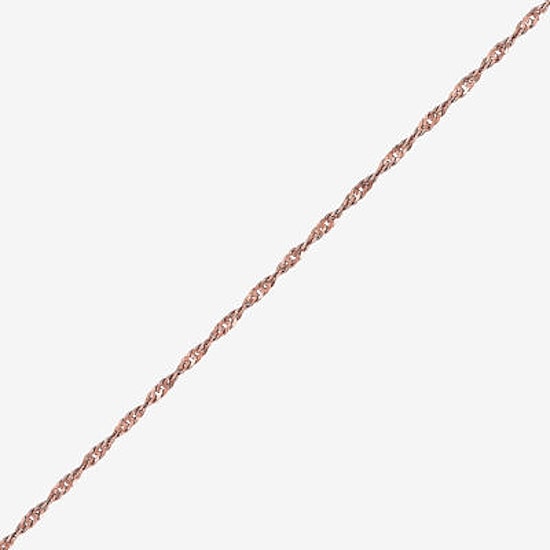 Limited Quantities! Womens 14K Gold 16 Inch Singapore Chain Necklace