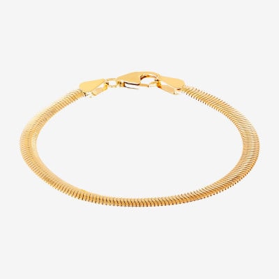 Limited Quantities! Womens 14K Gold 7 Inch Solid Snake Chain Bracelet