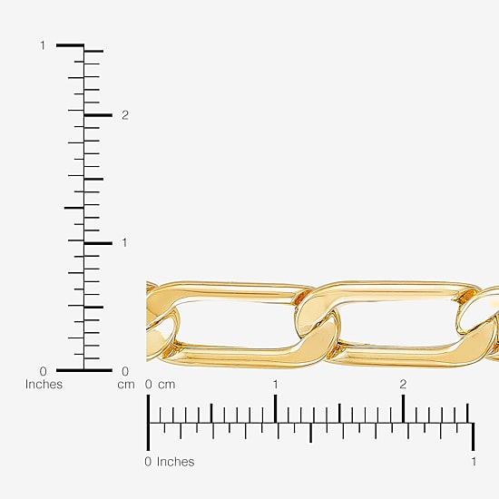 Limited Quantities! Womens 14K Gold 7 Inch Hollow Paperclip Chain Bracelet