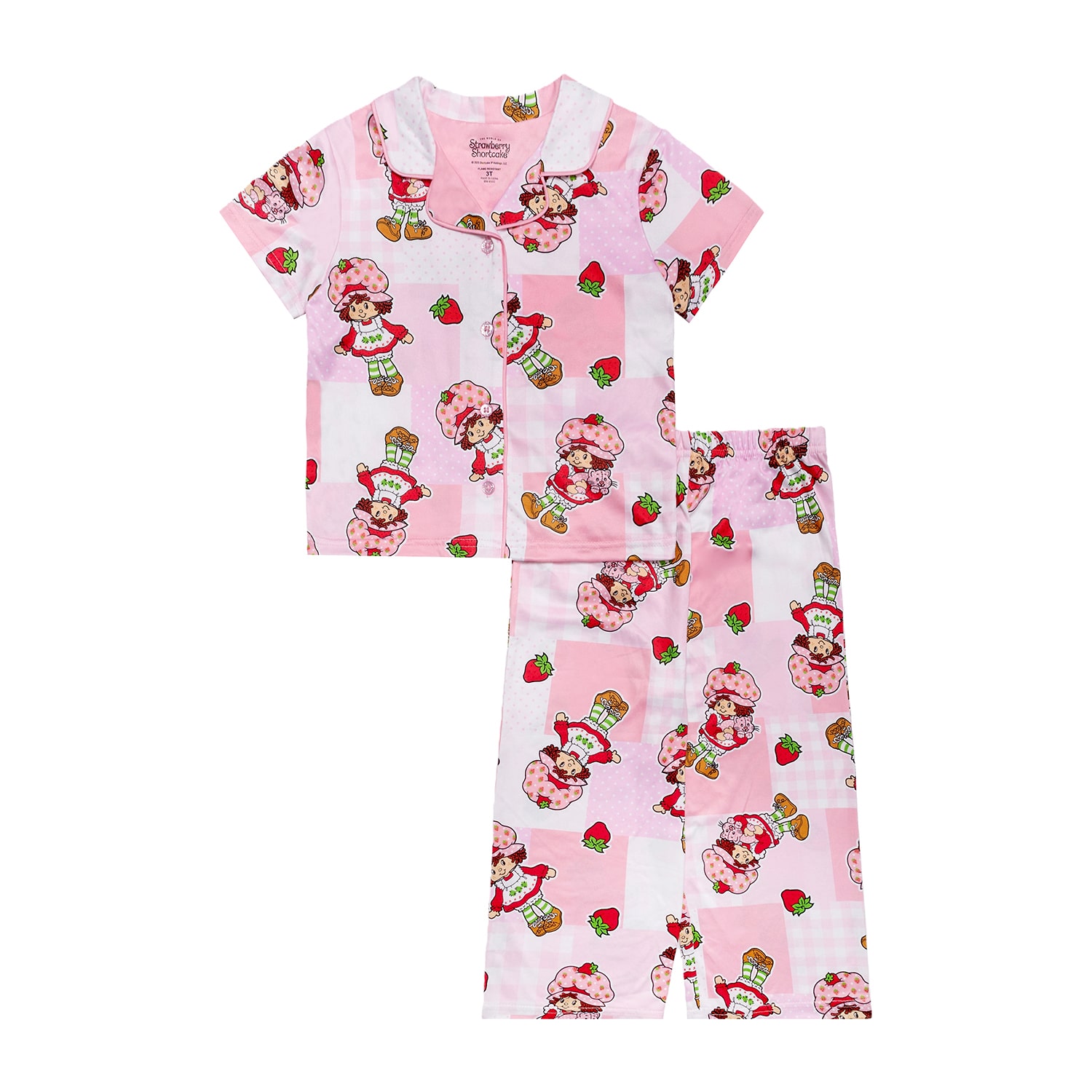 Toddler Girls Strawberry Shortcake V-Neck Short Sleeve 2-pc. Pajama Set
