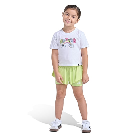 adidas Little Girls Jersey 2-pc. Short Set