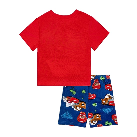 Disney Collection Toddler Boys Cars Crew Neck Short Sleeve 2-pc. Pajama Set