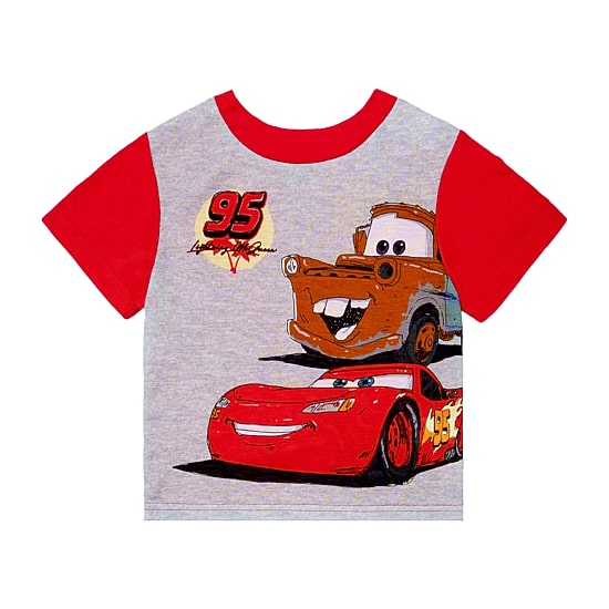 Disney Collection Toddler Boys Cars Crew Neck Short Sleeve 2-pc. Pajama Set