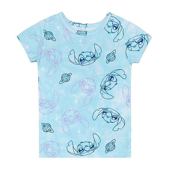 Disney Collection Girls Lilo & Stitch Crew Neck Short Sleeve 4-pc. Pajama Set