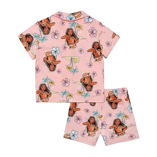 Disney Collection Toddler Girls Princess Moana Short Sleeve 2-pc. Pajama Set