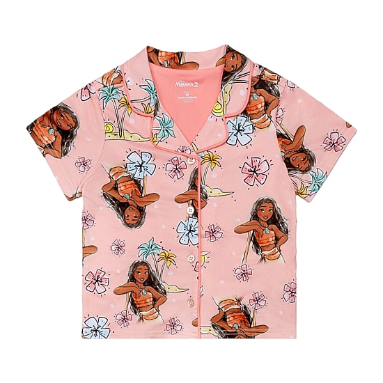 Disney Collection Toddler Girls Princess Moana Short Sleeve 2-pc. Pajama Set