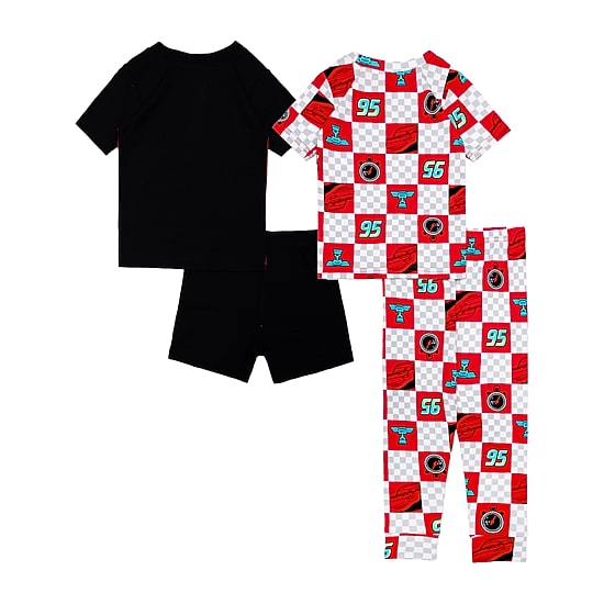 Disney Collection Toddler Boys Cars Crew Neck Short Sleeve 4-pc. Pajama Set
