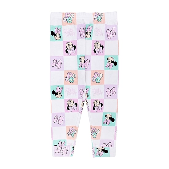 Disney Collection Toddler Girls Minnie Mouse Crew Neck Short Sleeve 4-pc. Pajama Set