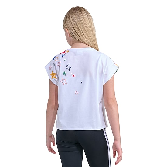 adidas Big Kid Girls Crew Neck Sleeveless Regular Fit Graphic T-Shirt