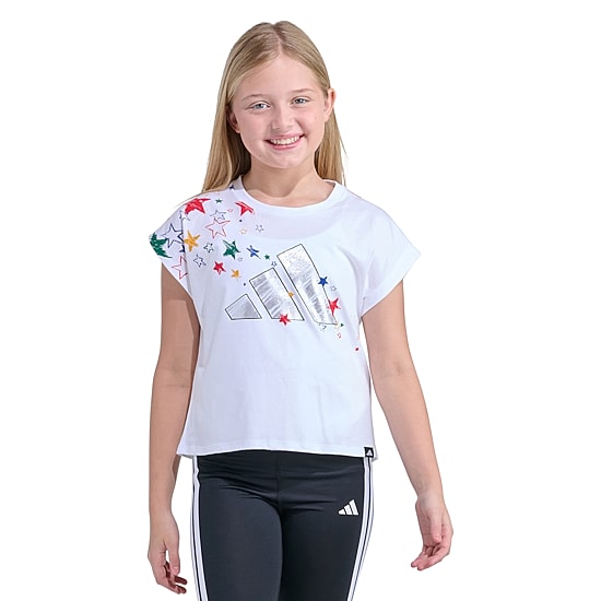 adidas Big Kid Girls Crew Neck Sleeveless Regular Fit Graphic T-Shirt
