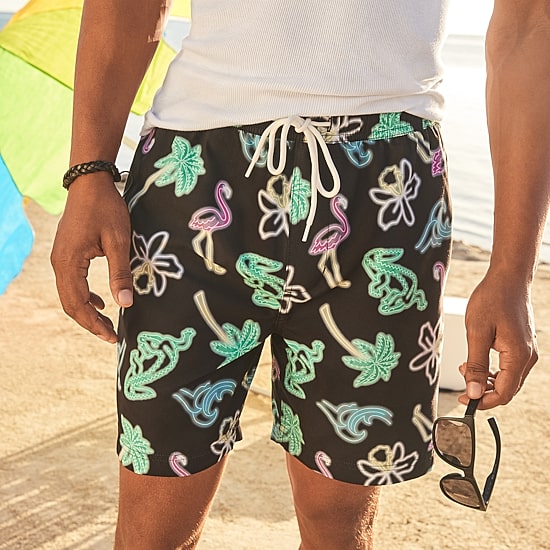 Arizona Mens 6 1/2" Animal Swim Trunks
