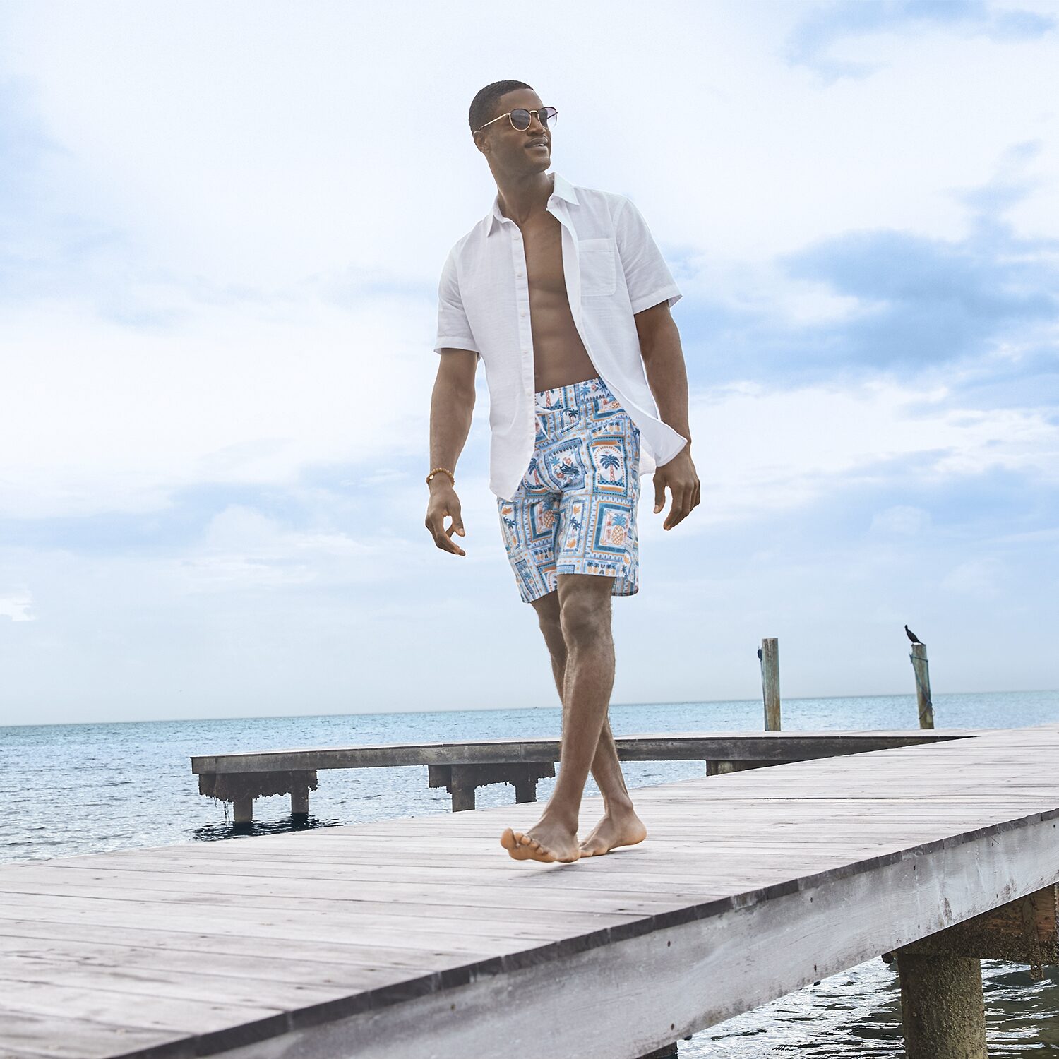 St. John's Bay Mens 9" Americana Abstract Board Shorts