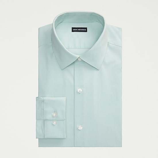 Van Heusen Comfort Performance Mens Slim Fit Stretch Fabric Wrinkle Free Long Sleeve Dress Shirt