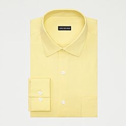 men's yellow dress shirt Hisdern Wrinkle-resistant and Matching Checked Tie XL 45% polyester. Sumtumn Men's Yellow Dress Shirts