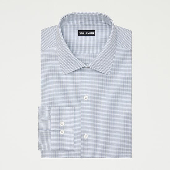 Van Heusen Comfort Performance Mens Slim Fit Stretch Fabric Wrinkle Free Long Sleeve Dress Shirt