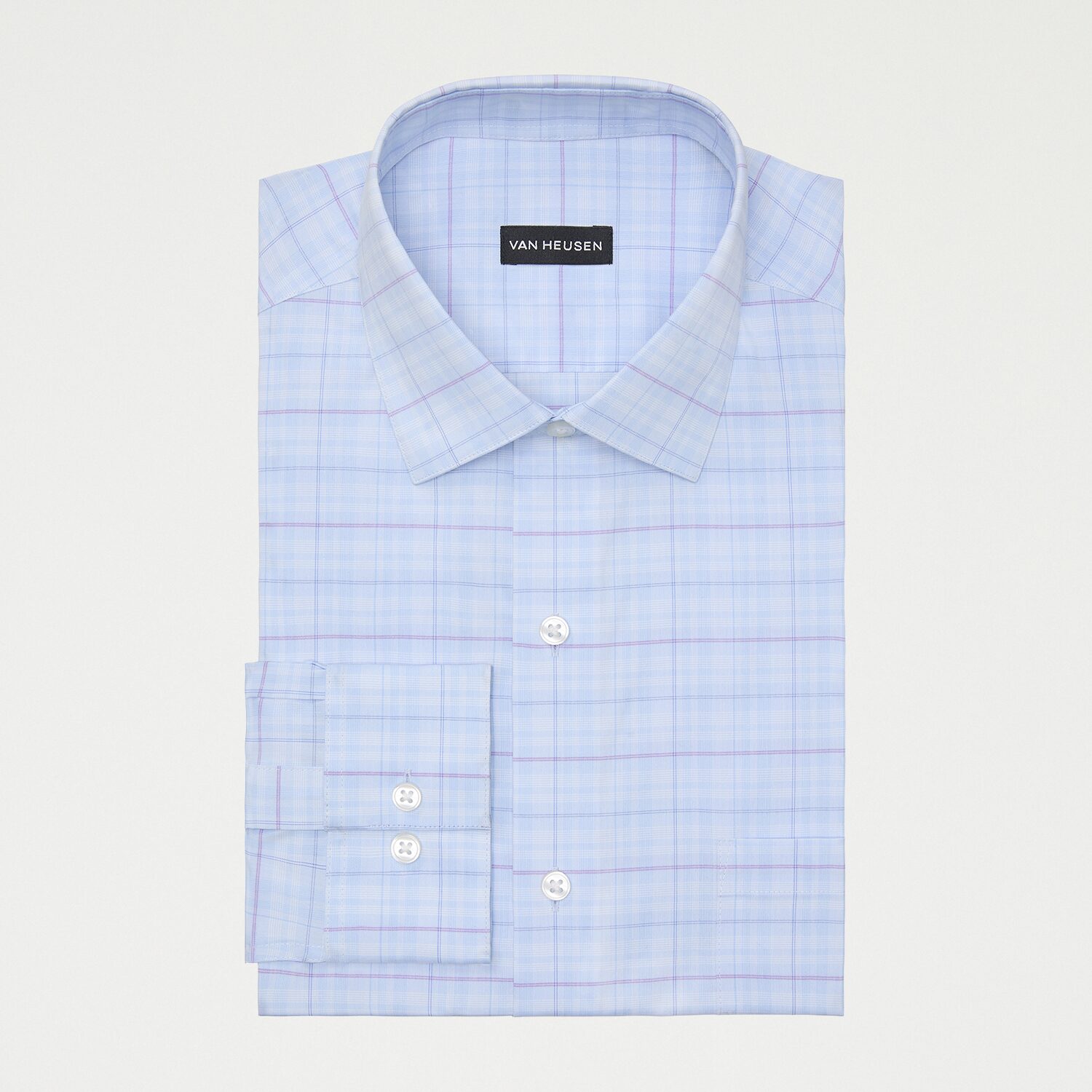 Van Heusen Ultra Flex Mens Regular Fit Stretch Fabric Wrinkle Free Long Sleeve Dress Shirt