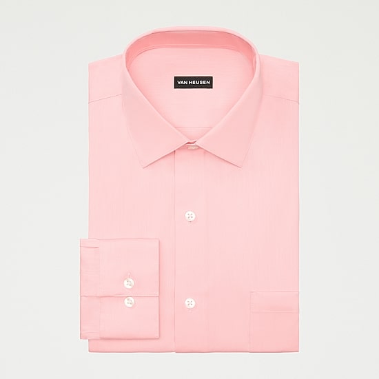 Van Heusen Ultra Flex Mens Slim Fit Stretch Fabric Wrinkle Free Long Sleeve Dress Shirt