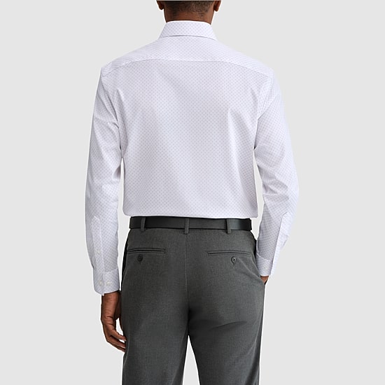 Van Heusen Ultra Flex Mens Regular Fit Stretch Fabric Wrinkle Free Long Sleeve Dress Shirt