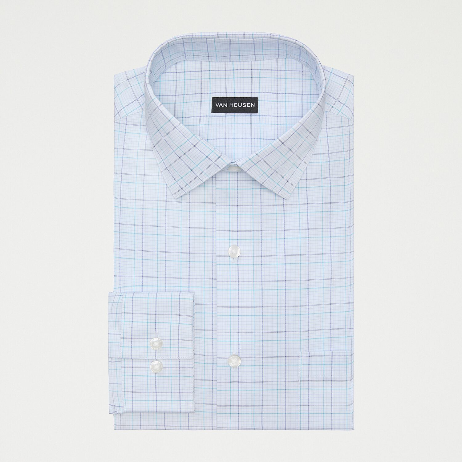 Van Heusen Ultra Flex Big and Tall Mens Regular Fit Stretch Fabric Wrinkle Free Long Sleeve Dress Shirt