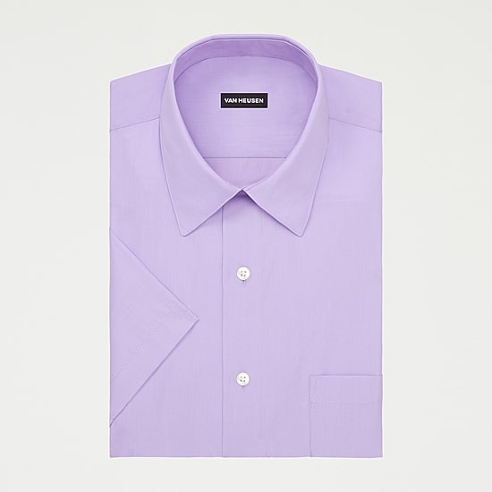 Van Heusen Big And Tall Easy Care Poplin Mens Regular Fit Easy Care Short Sleeve Dress Shirt
