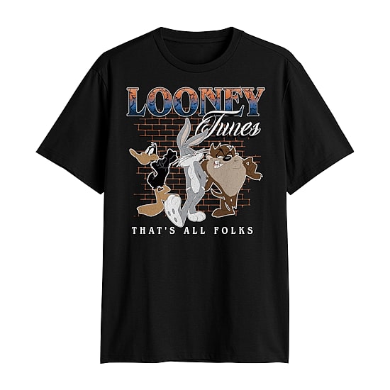 Novelty Mens Crew Neck Short Sleeve Classic Fit Looney Tunes Big and Tall Graphic T-Shirt