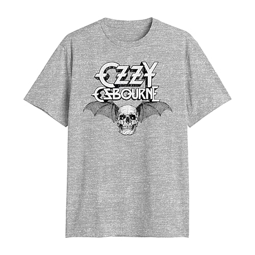 Ozzy Ozbourne Mens Crew Neck Short Sleeve Classic Fit Big and Tall Graphic T-Shirt, 4x-large, Gray