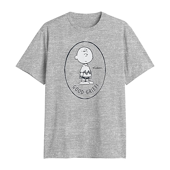 Novelty Mens Crew Neck Short Sleeve Classic Fit Peanuts Big and Tall Graphic T-Shirt