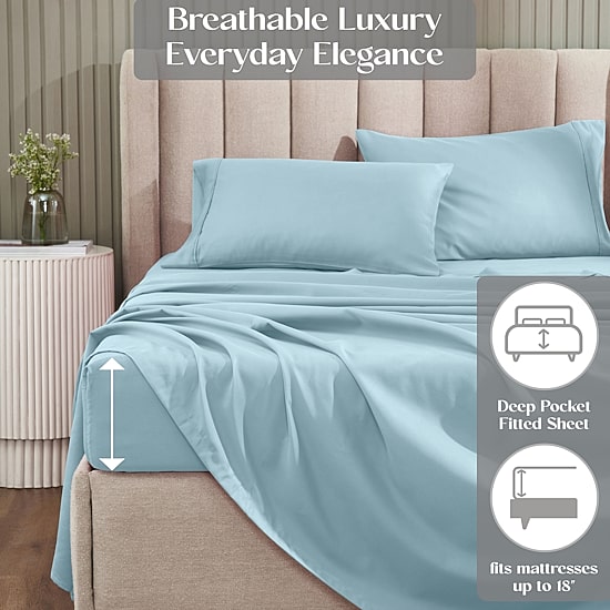 SUPERIOR® Cotton Rich Blend Heavyweight 1200tc Deep Pocket Sheet Set