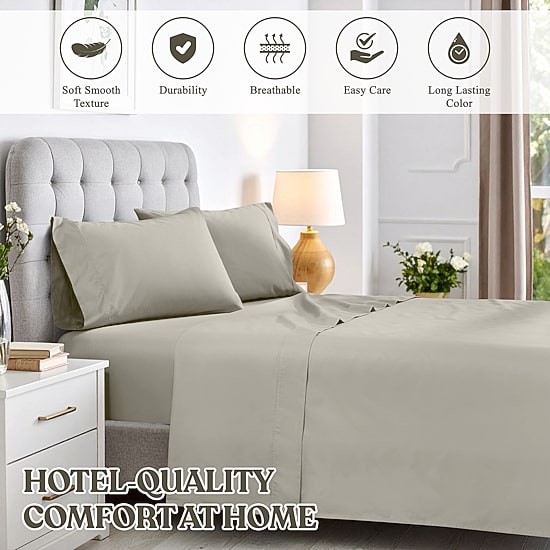 SUPERIOR® Cotton Rich Blend Durable Soft 600tc Deep Pocket Sheet Set