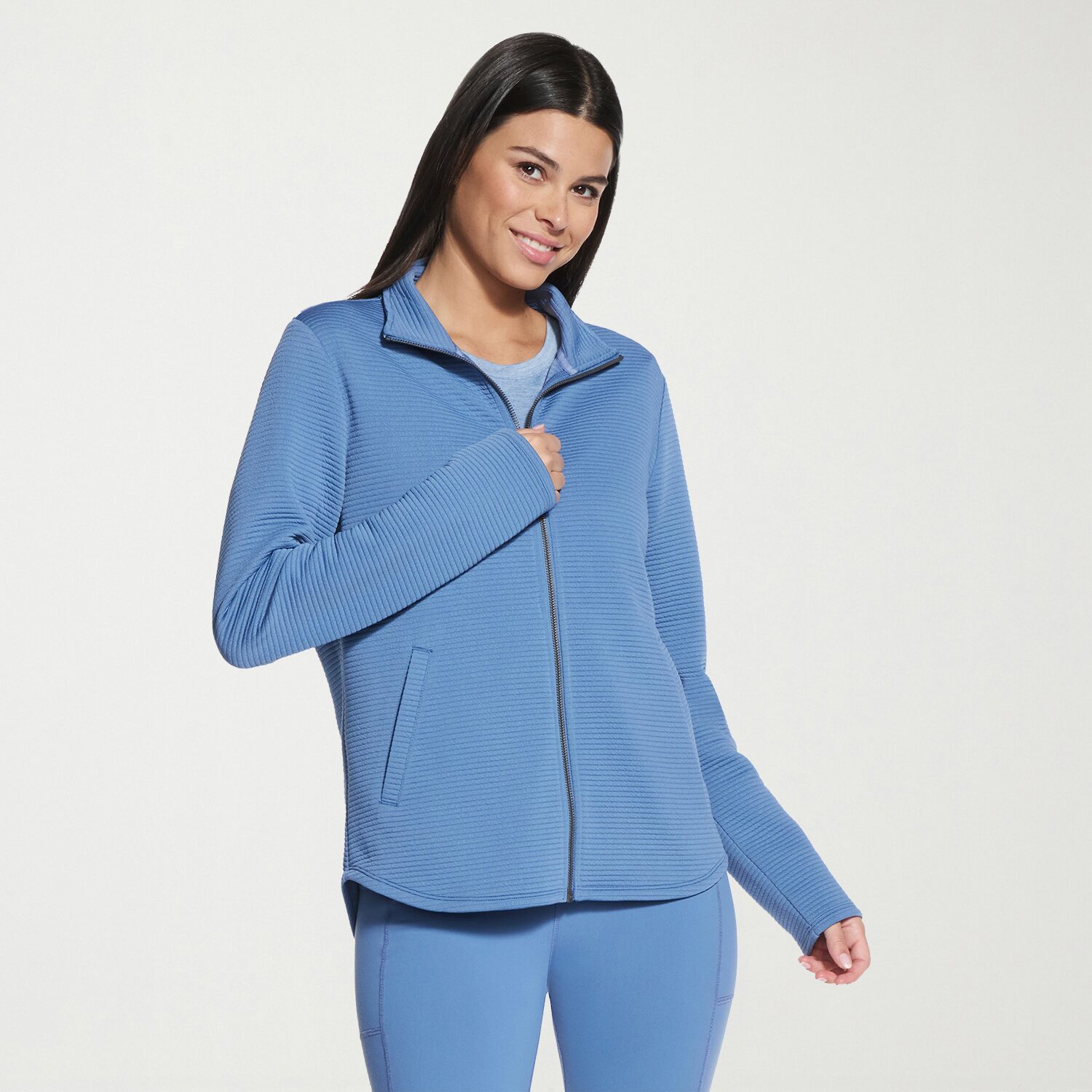 Skechers Womens Go Walk®  Ottoman Scoop Hem Jacket - Cozy Fit