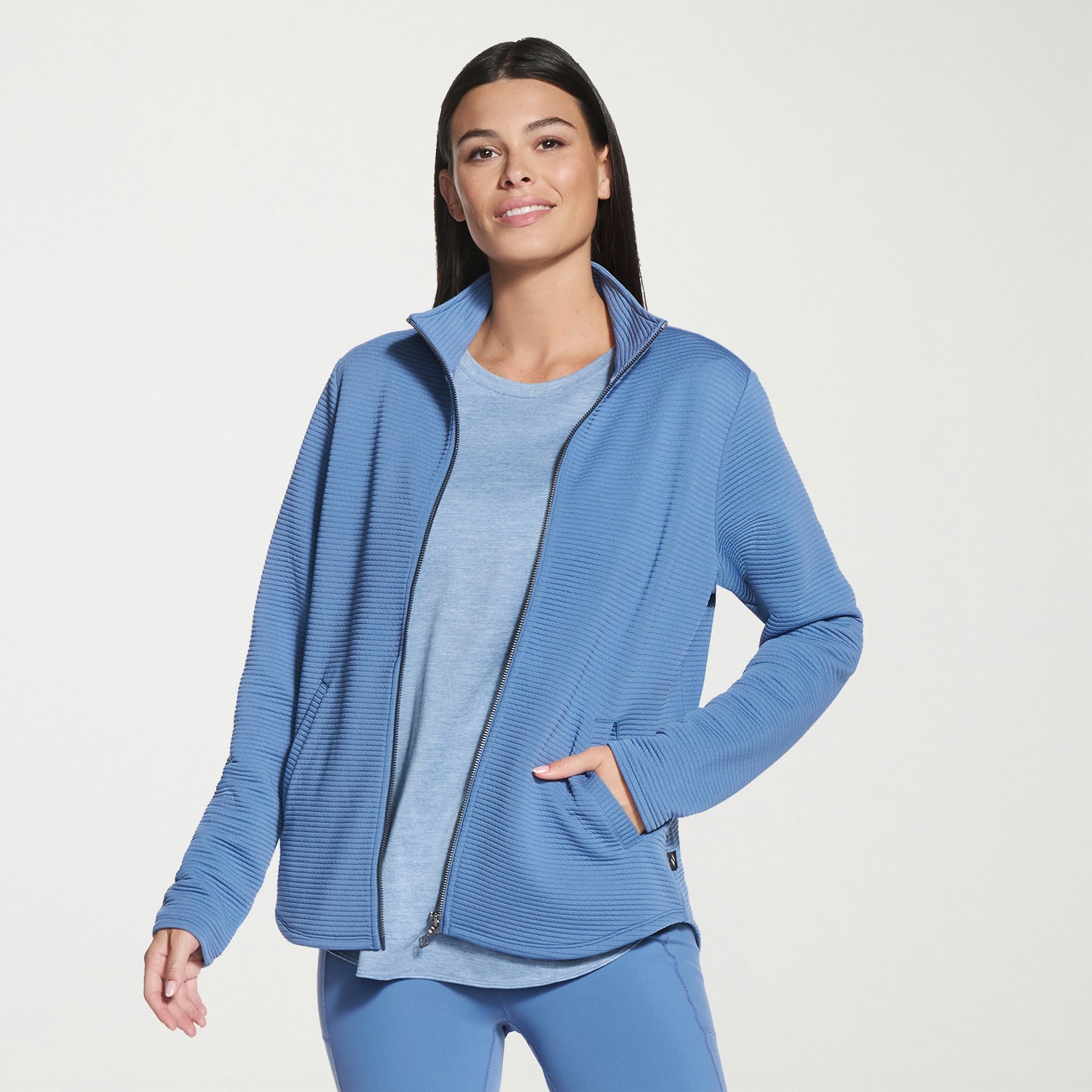 Skechers Womens Go Walk®  Ottoman Scoop Hem Jacket - Cozy Fit