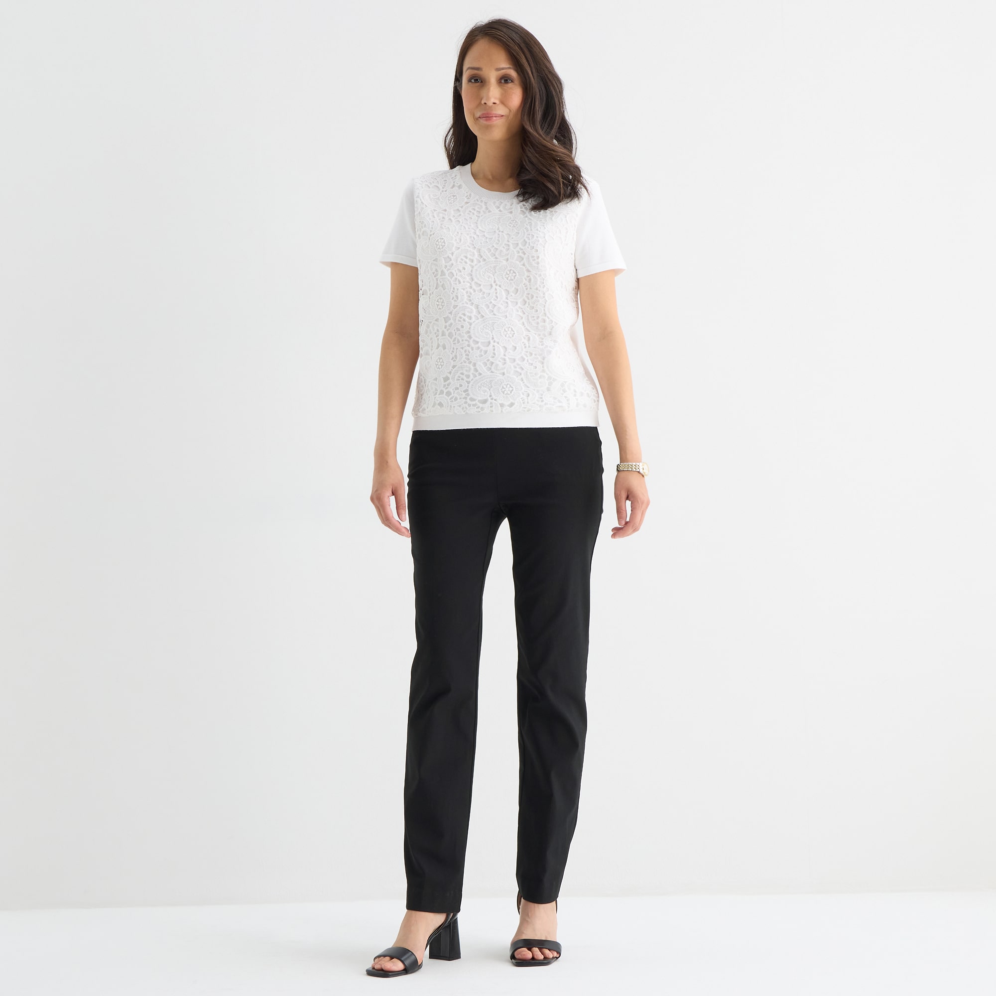 Liz Claiborne Lisa Womens Tall Straight Pull-On Pant