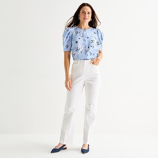 Liz Claiborne Womens Tall Flare Mid Rise Trouser