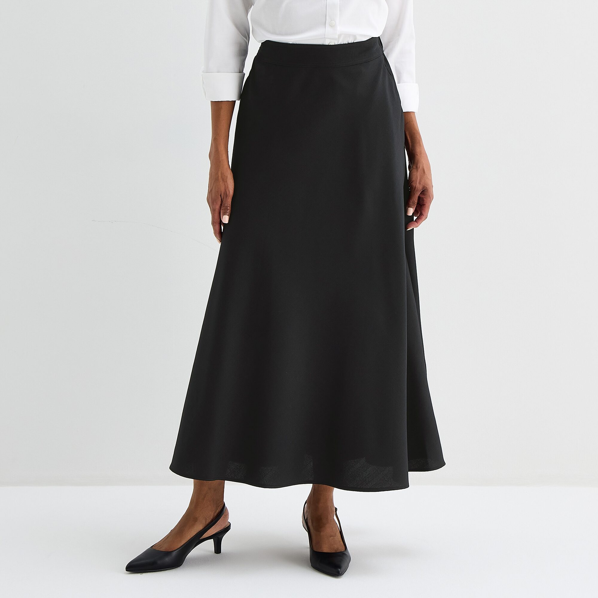 Liz Claiborne Womens Tall Mid Rise Long A-Line Skirt
