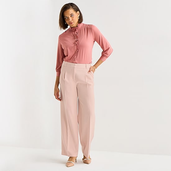 Liz Claiborne Womens Tall Crew Neck Long Sleeve Blouse