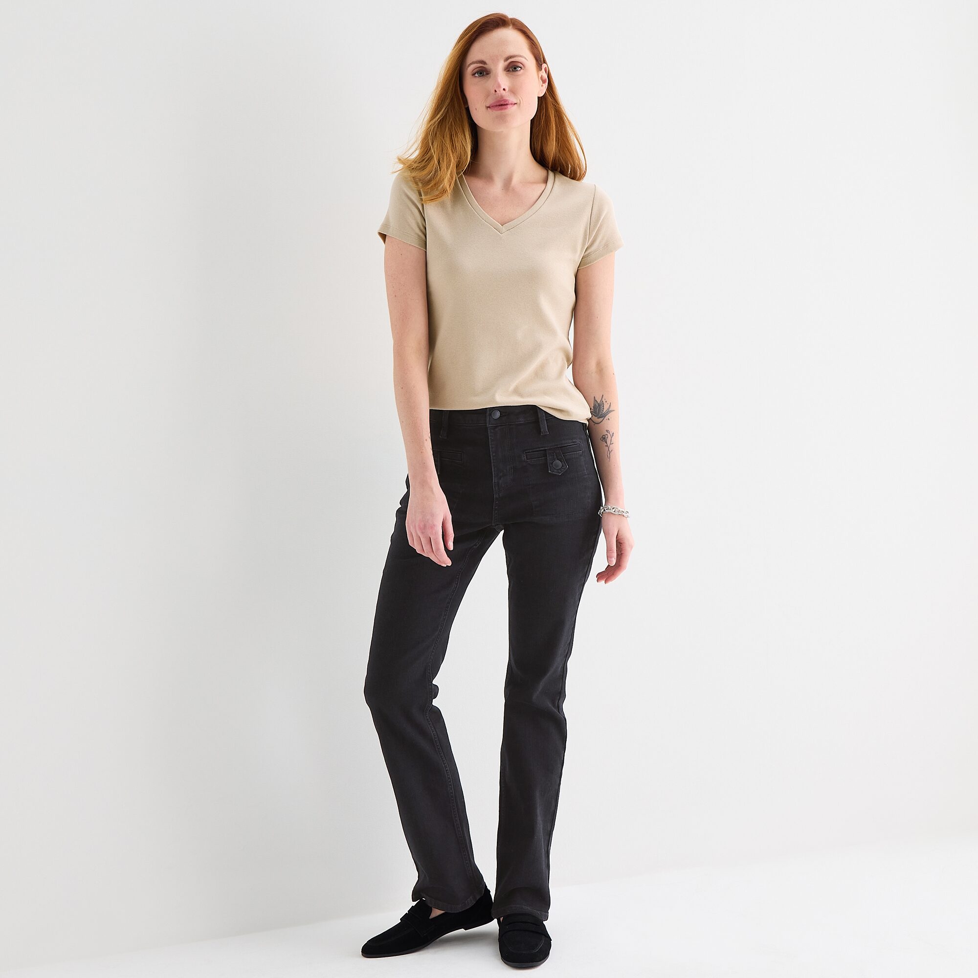 Liz Claiborne Womens Tall V Neck Short Sleeve T-Shirt