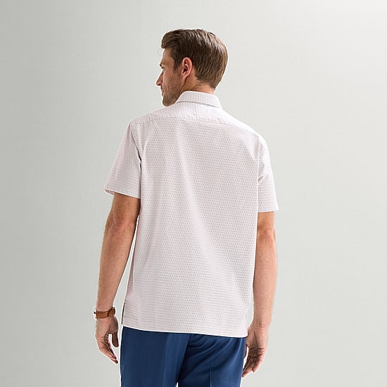 Stafford Mens Short Sleeve Regular Fit Big and Tall Button-Down Shirt