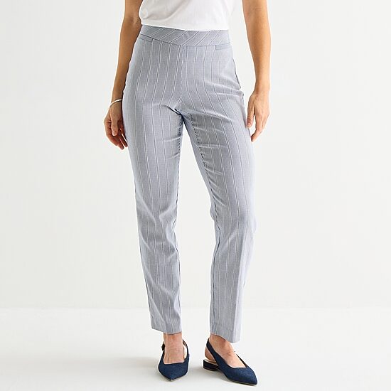 Liz Claiborne Lisa Womens Petite Straight Pull-On Pant