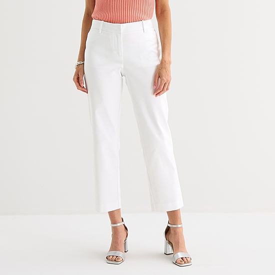 Liz Claiborne Emma Womens Straight Mid Rise Ankle Pant