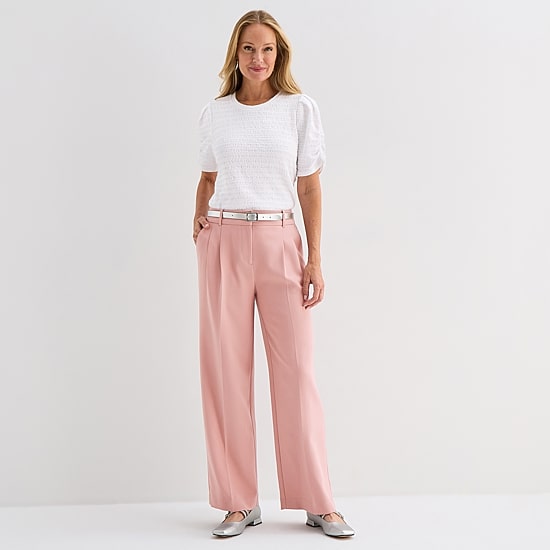 Liz Claiborne Womens Crew Neck Short Sleeve Blouse