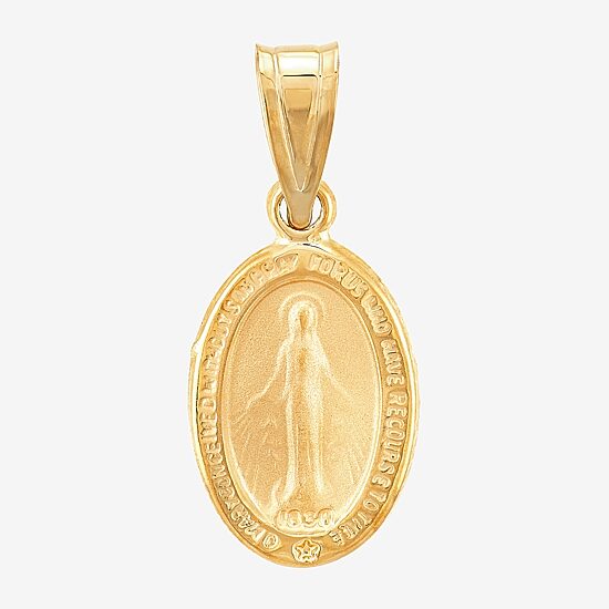 Unisex Adult 14K Gold Oval Pendant