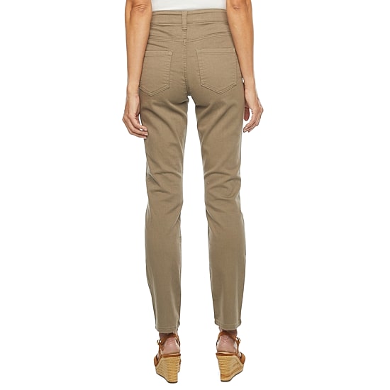 Liz Claiborne Sara Womens Petites Short Mid Rise Skinny Fit Slim Fit Jean