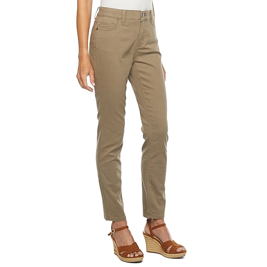 Liz Claiborne Sara Womens Petites Short Mid Rise Skinny Fit Slim Fit Jean